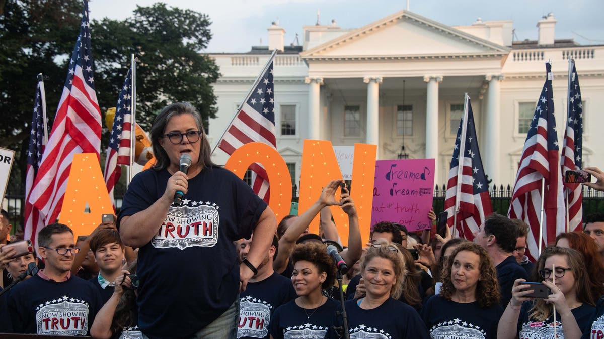 O'Donnell in a White House protest