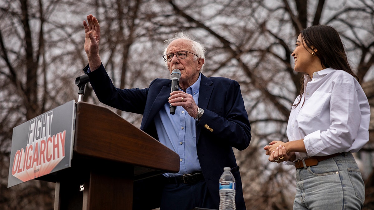 Senator Bernie Sanders meets with AOC