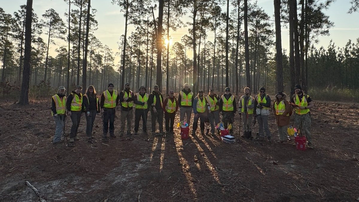 Veterans standing together in the field