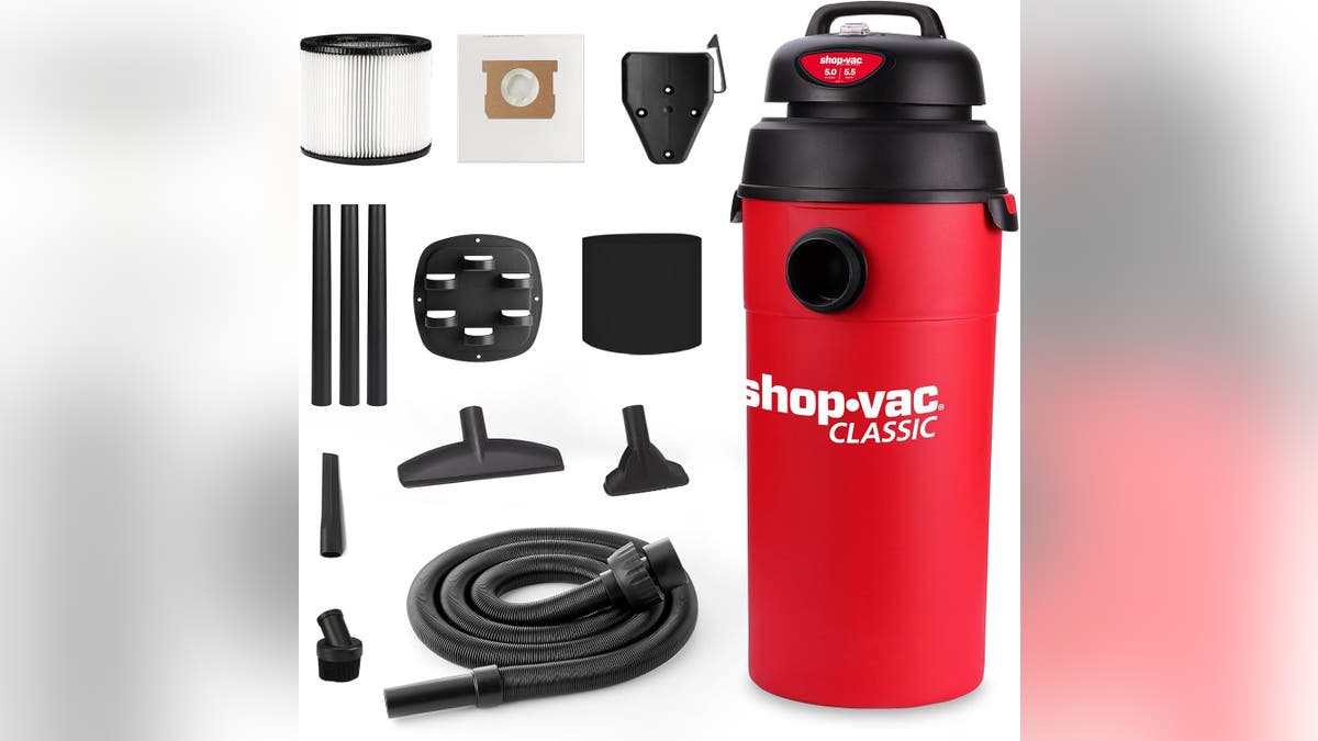 Use a shop vac to clean up messes inside your home and car.