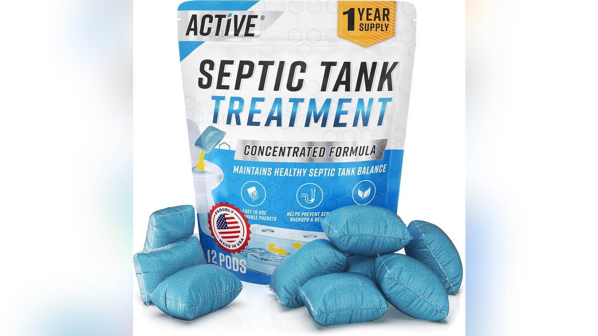 These septic treatment pods contain powerful probiotics and bacteria to clean your tank.