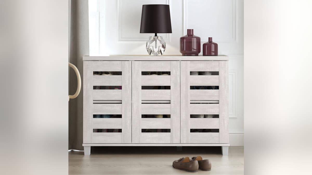 Gain control of shoes with this storage cabinet.