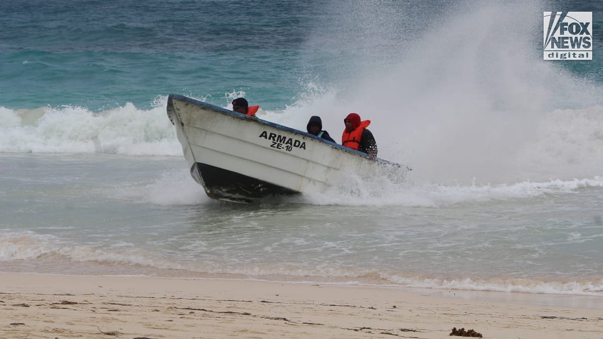 Sudiksha Konanki search equipment on the beaches of Riu Republica Resort in the Dominican Republic