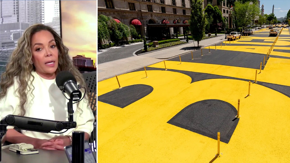 Sunny Hostin near the BLM mural in DC