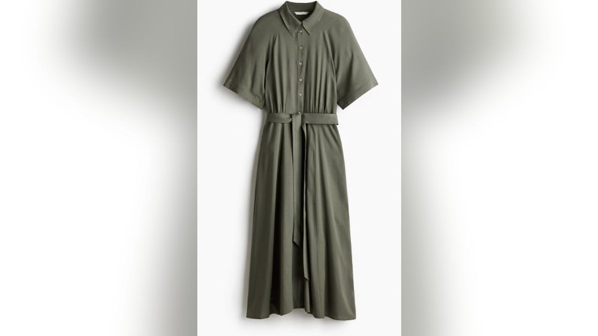 This shirt dress is billowy and romantic.