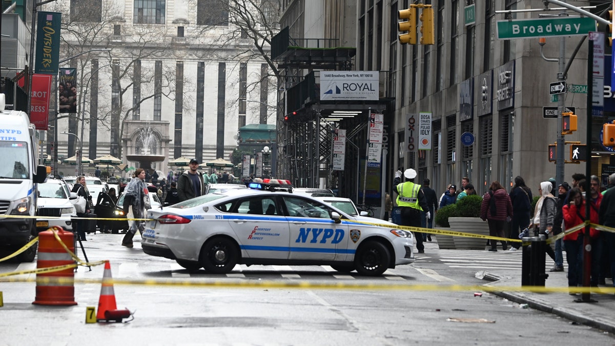 Crime scene in the Times square of New York City