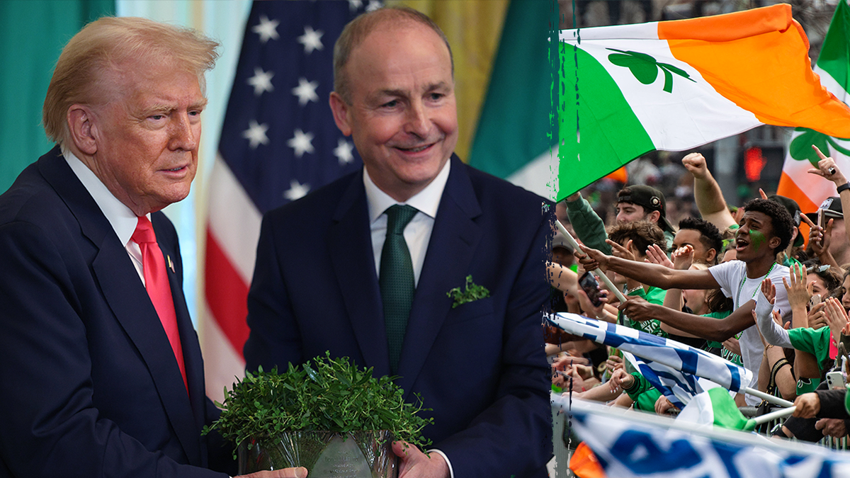 Trump and Irish Prime Minister; St. Patrick's celebration,