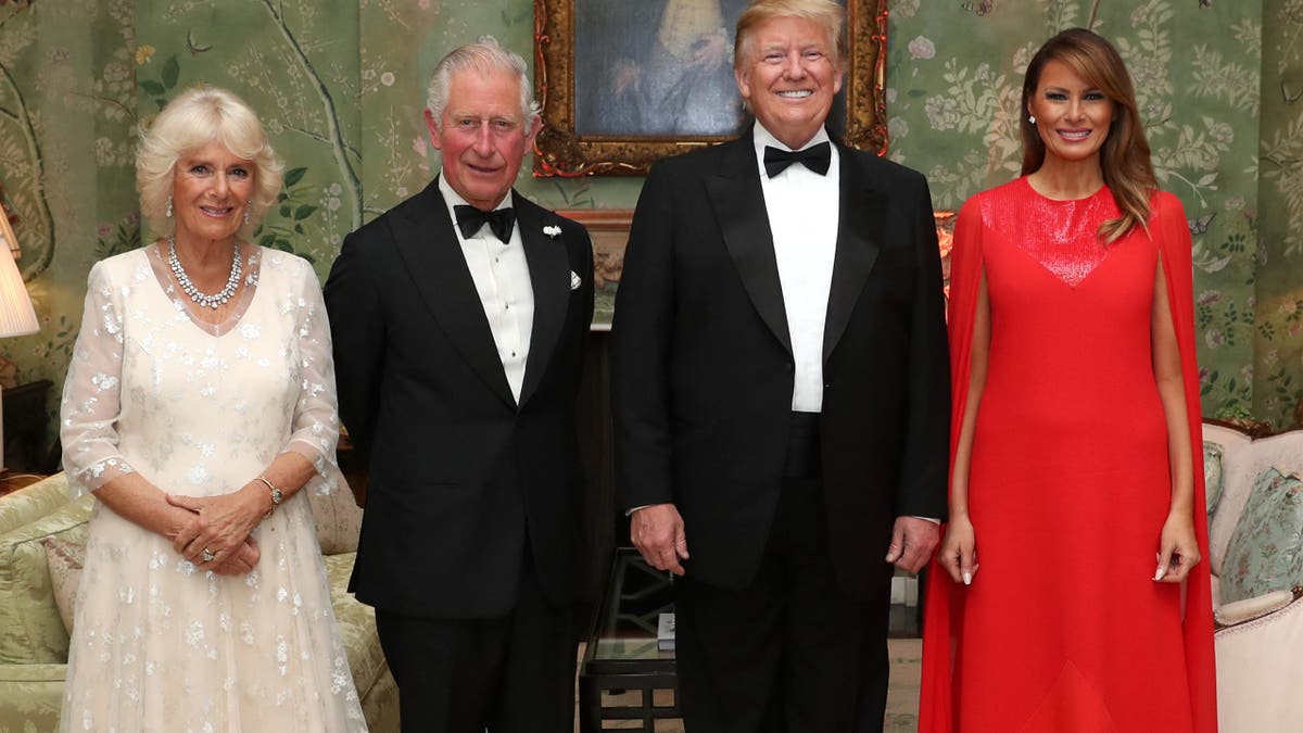 Trump posed for photos with King Charles, Melania and Camilla