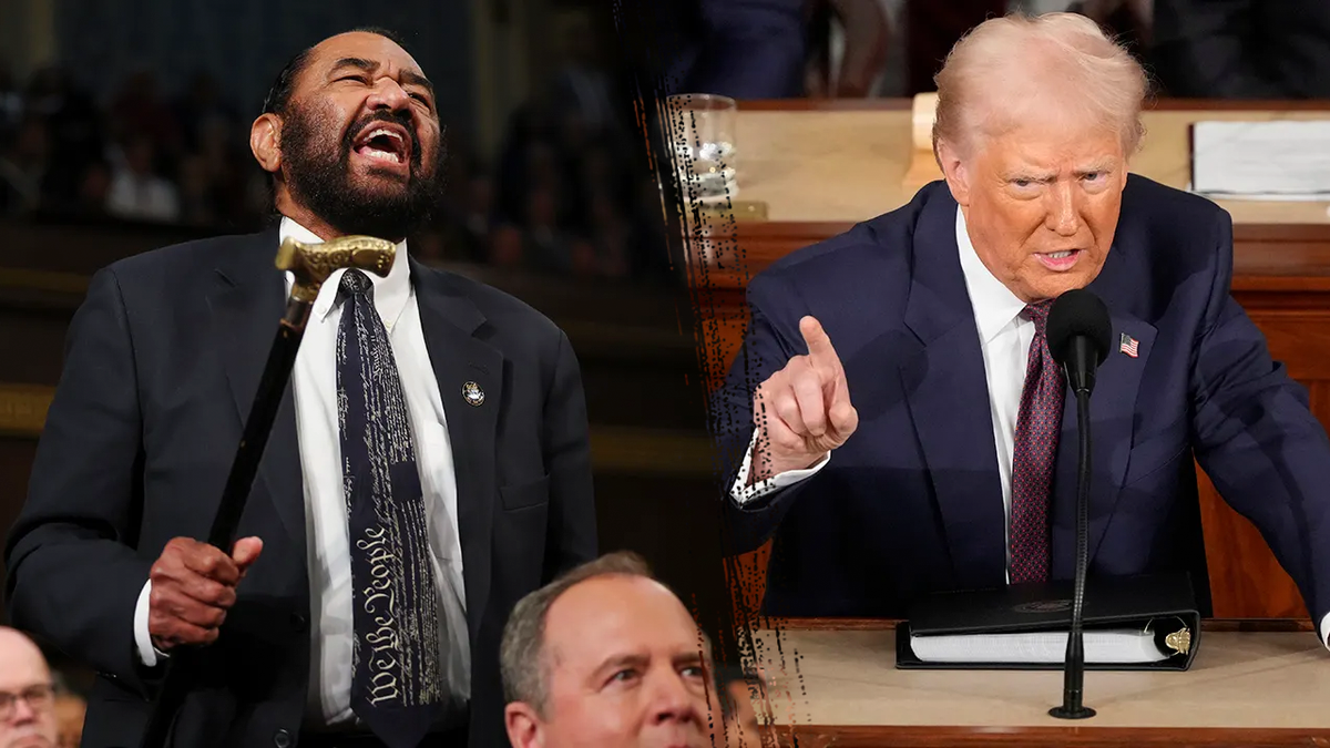 Verkrachting al-Green, D-Texas werden uit de huiskamer verwijderd om de toespraak van Trump te verstoren. 