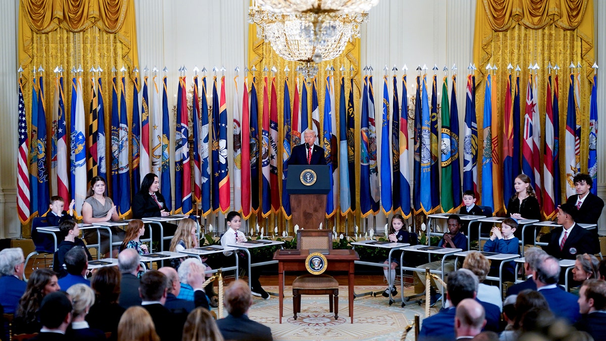 Trump at signing ceremony