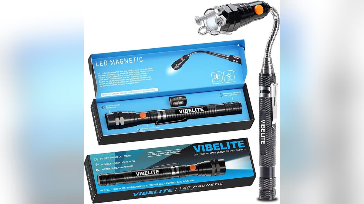 Use this extendable magnetic flashlight to illuminate any crevice.