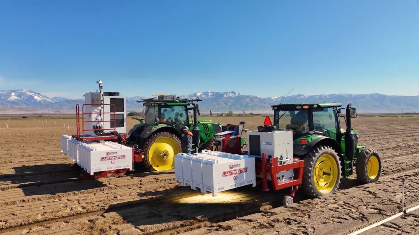 5 robot uses lasers to make chemical free farming a reality