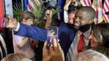 At his gubernatorial campaign kickoff rally, GOP Rep. Byron Donalds of Florida takes photos with supporters after delivering an address, on March 28, 2025 in Bonita Springs, Florida