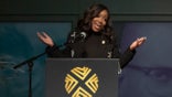 Congresswoman Jasmine Crockett speaks at The 60th Annual Commemoration Of El-Hajj Malik El-Shabazz, Malcolm X on February 21, 2025 in New York City.