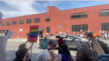 Protestors in Brooklyn at "Tesla Takedown" protest