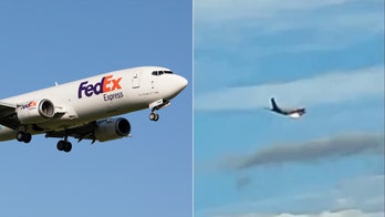 FedEx plane catches fire midair before making emergency landing