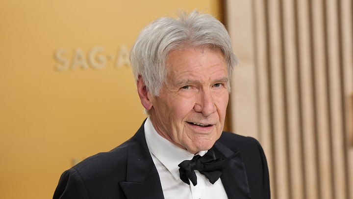 Harrison Ford on the red carpet at the 77th Emmy Awards