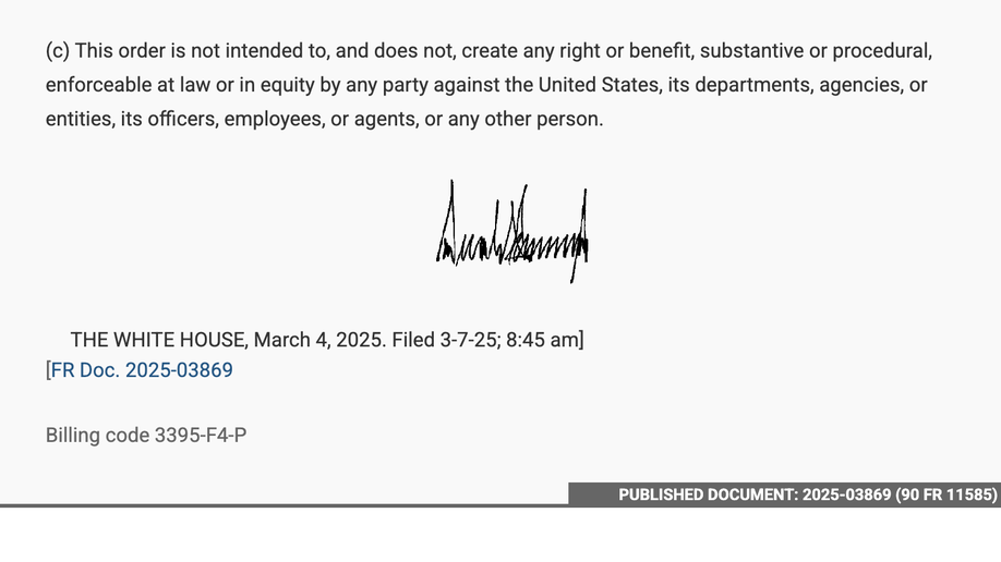 Trump signature 2025