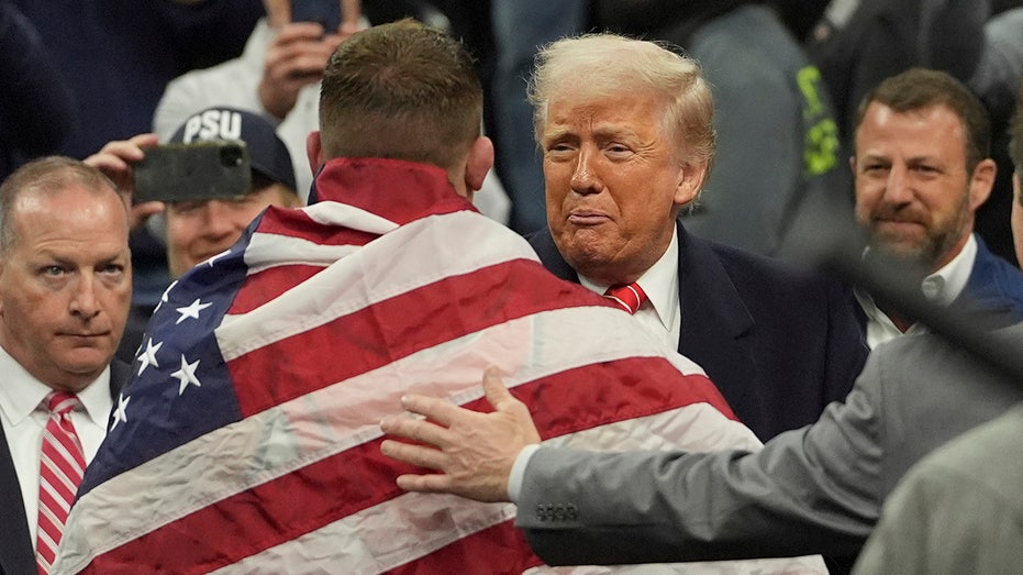 Oklahoma State wrestler Wyatt Hendrickson talks what Trump's appearance at NCAA championships means for sport