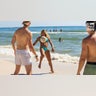Florida spring breakers playing on the beach