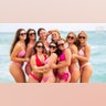 Spring breakers on the beach in bikinis in Fort Lauderdale, Florida