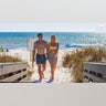 walking on beach
