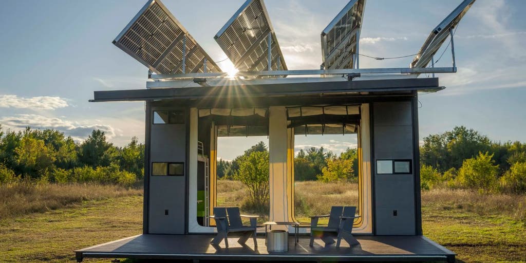 High-tech canopy provides off-grid power and water