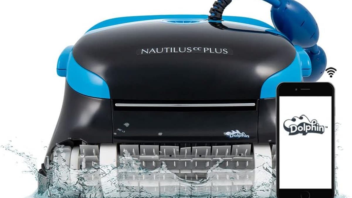 The Dolphin Nautilus pool robot allows users to remotely schedule and control cleaning cycles from the smartphone app.