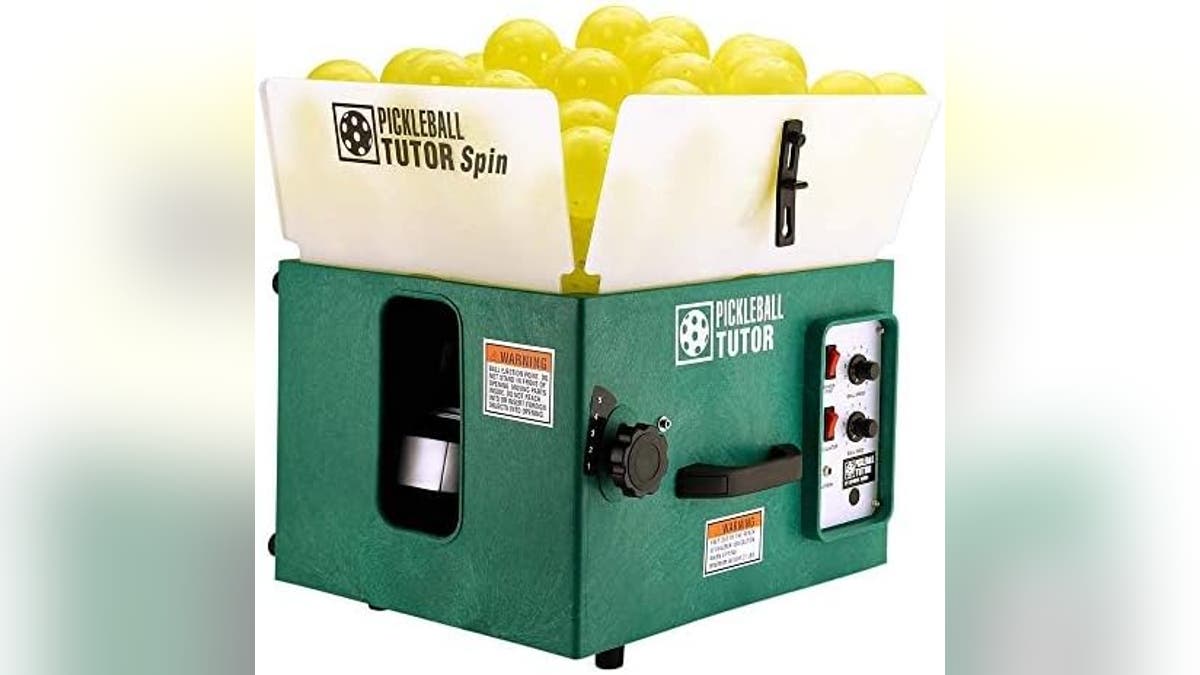 This Pickleball Tutor Spin ball machine is a game-changing training tool for players looking to enhance their skills and take their game to the next level.