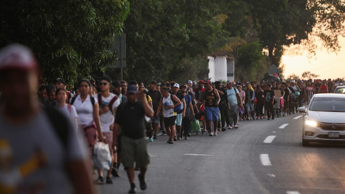 mass people walking along road