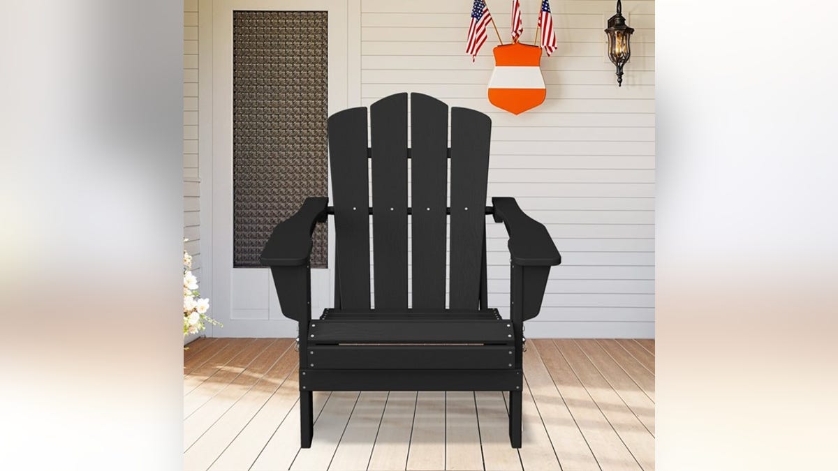Adirondack chairs look great and are comfy to relax in. 