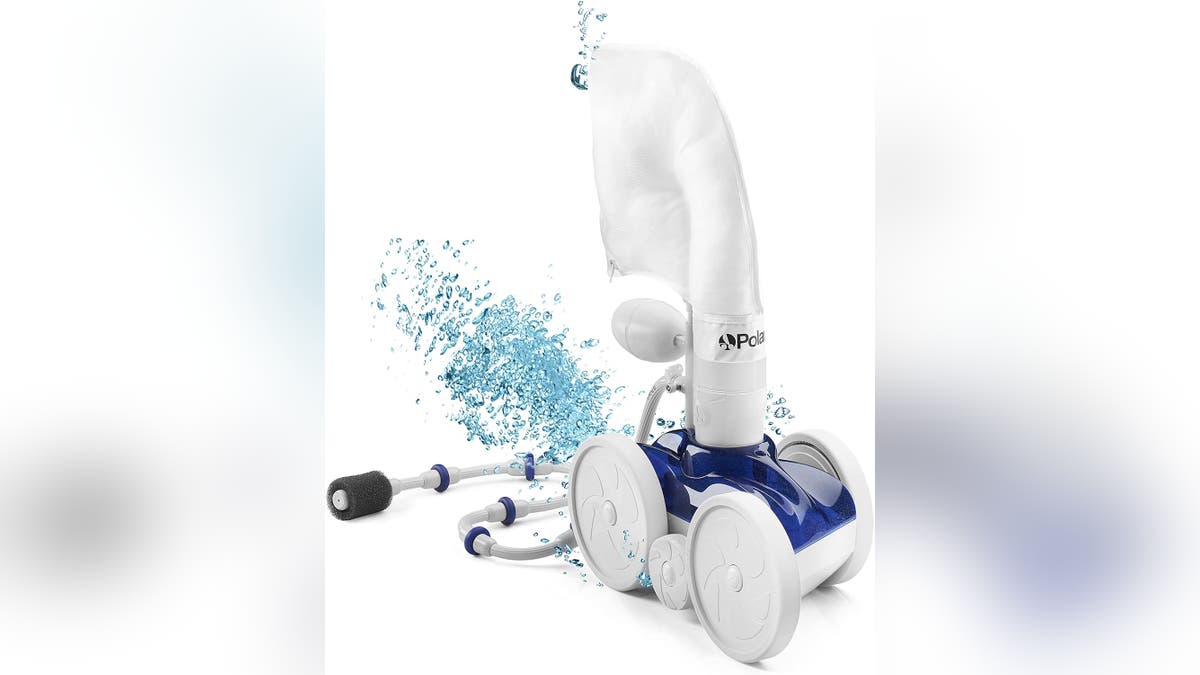 The Polaris Vac-Sweep 280 connects to a dedicated pressure line to propel itself and collect debris.