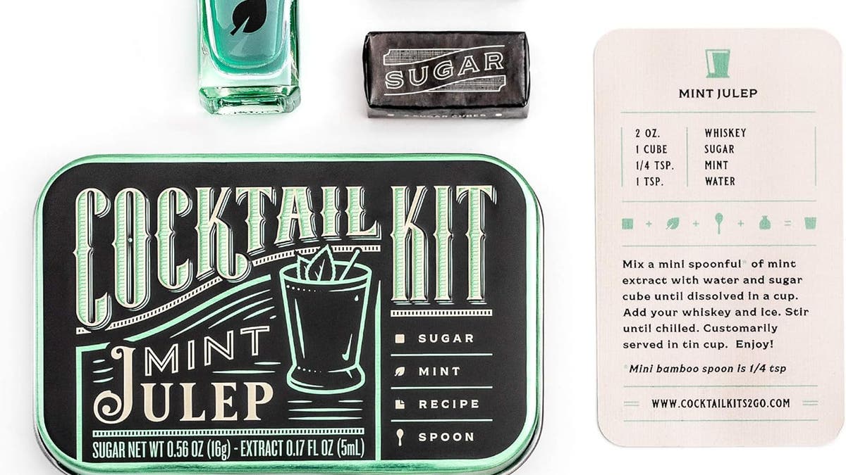 This mint julep cocktail kit ensures you have the necessary tools to make this classic drink. 