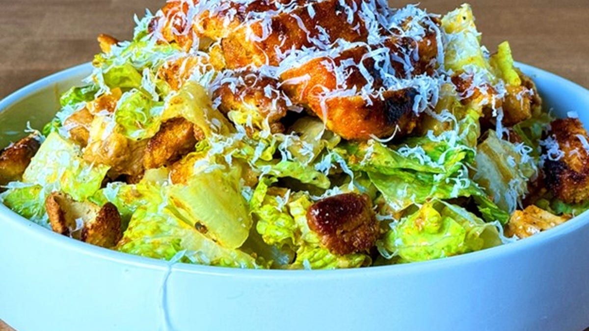 Add buffalo chicken to your Caesar salad for an even more delicious taste. 