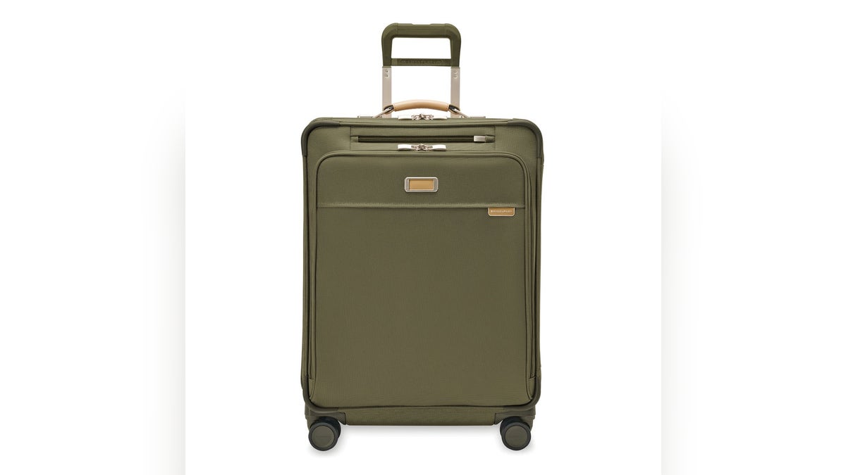 Designed for extended trips, this Briggs & Riley medium-sized suitcase features the brand's signature technology for on-demand expansion.