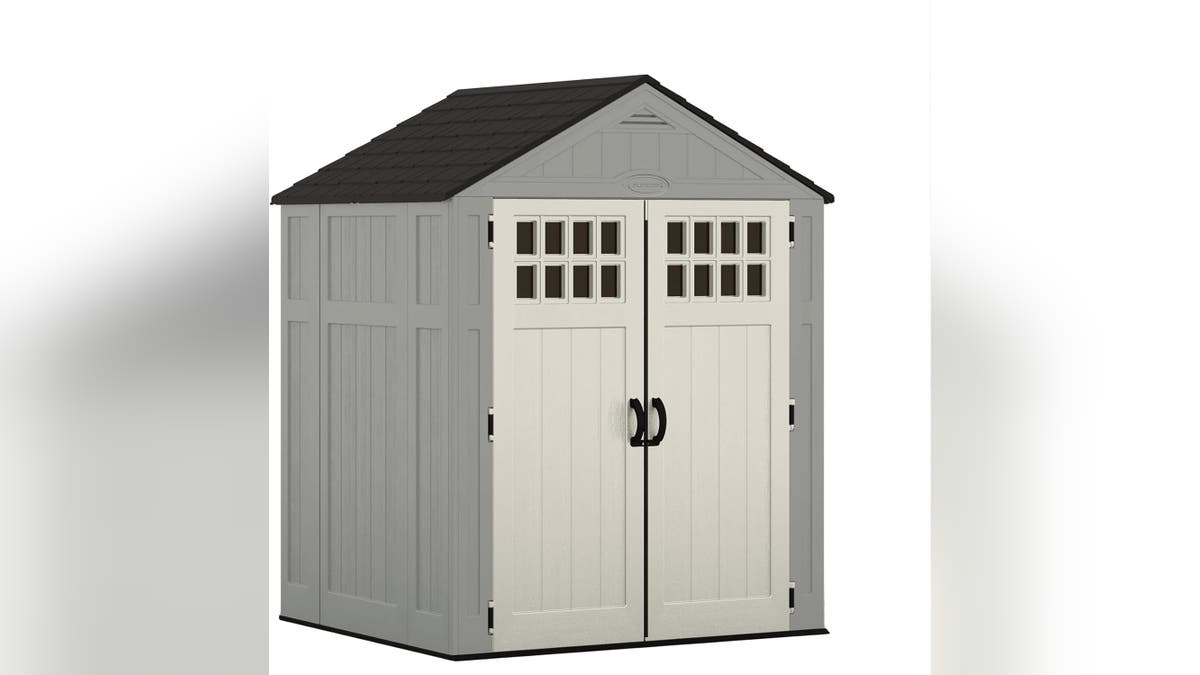 This shed is made from long-lasting materials. 