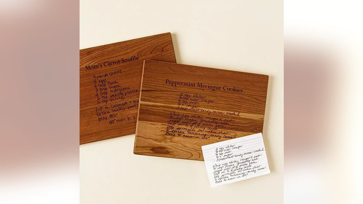 An engraved cutting committee pinch a cherished family look from Uncommon Goods is some functional and a sentimental keepsake.