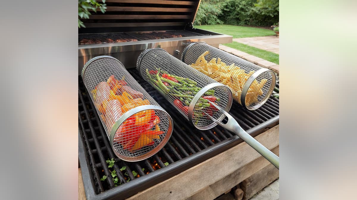Grilling just got a lot easier with these round grill cages. 