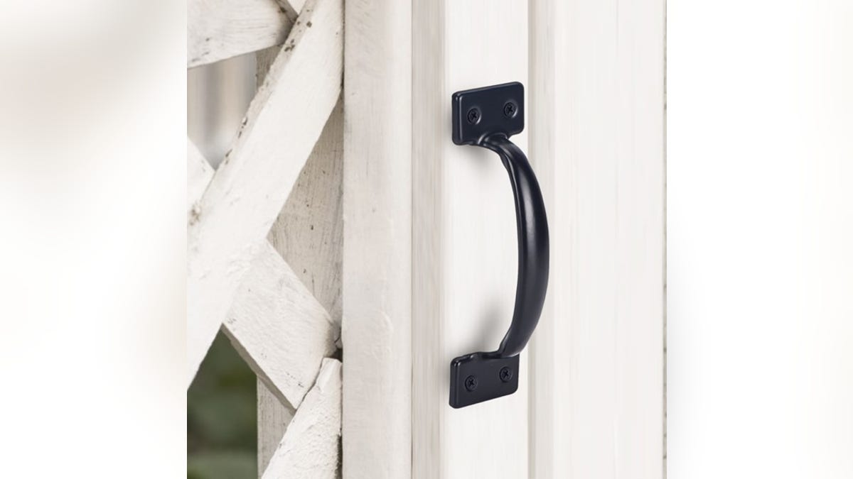 Add some handles, hinges and locks to your coop door for easy access.?
