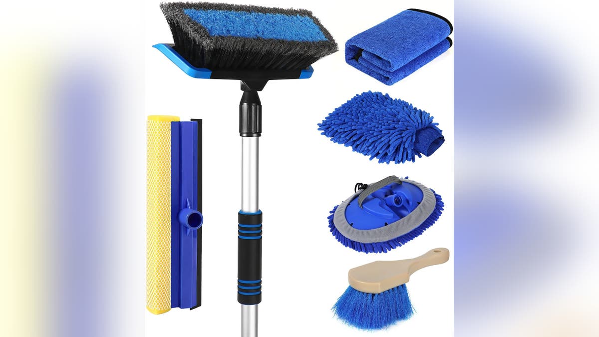 Make scrubbing easier with this long-handled brush.