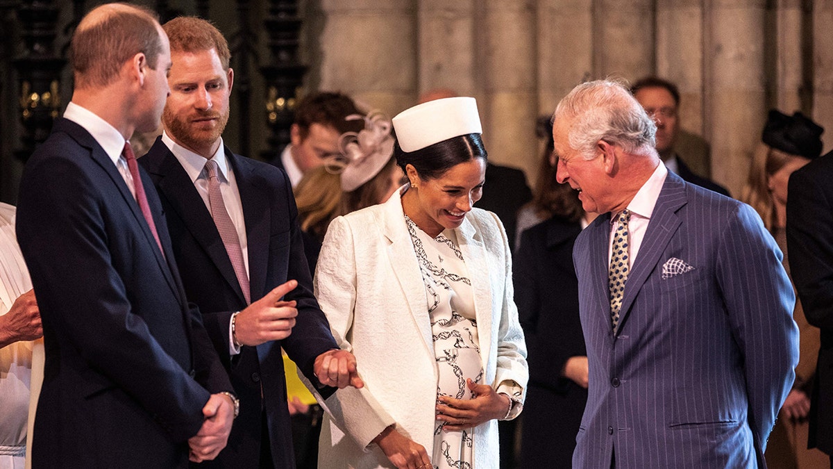 King Charles spoke to Meghan Markle when she was pregnant inside a church as Prince Harry and Prince William Converse.