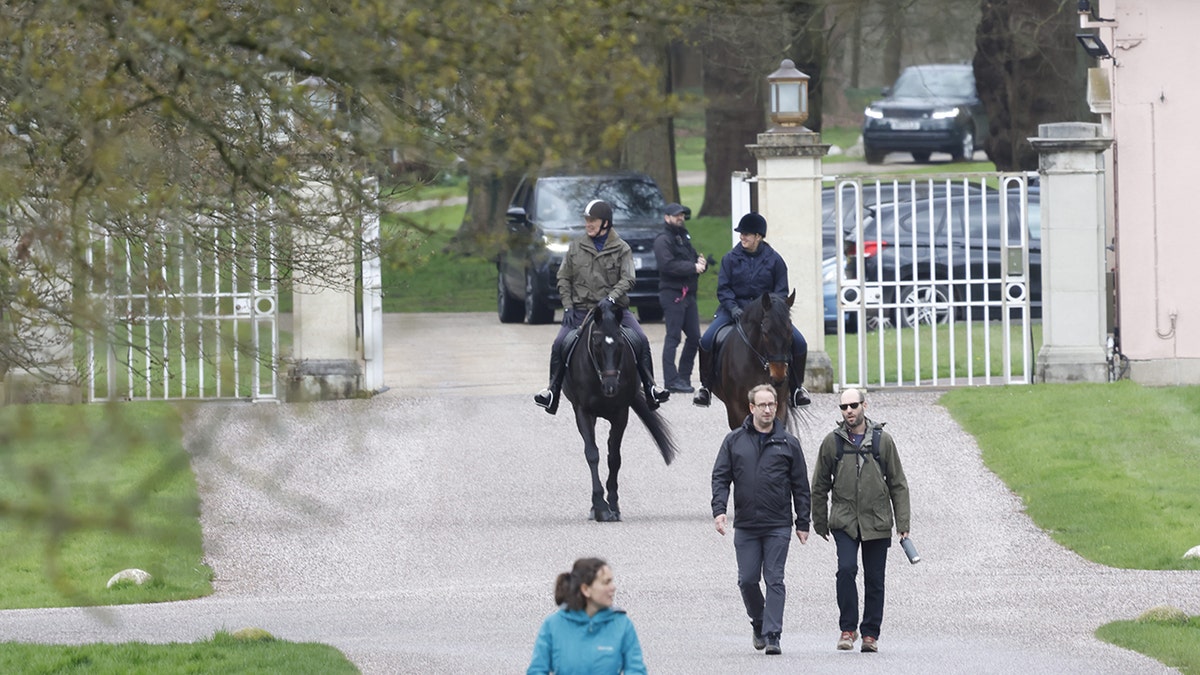 Prince Andrew horseback riding.