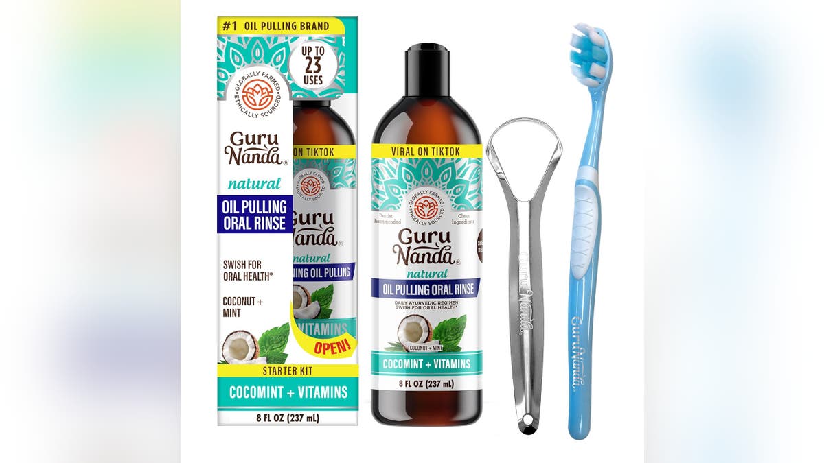 Oil pulling is a natural way to clean the mouth.