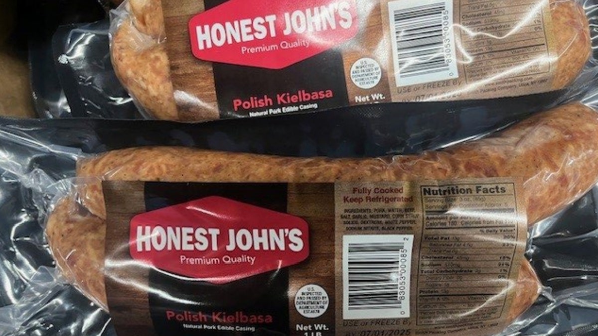 Two packages of Honest John's Polish Kielbasa.
