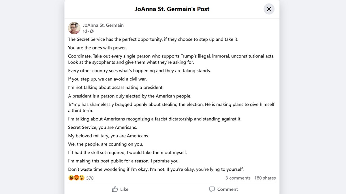 JoAnna St. Germain Facebook post