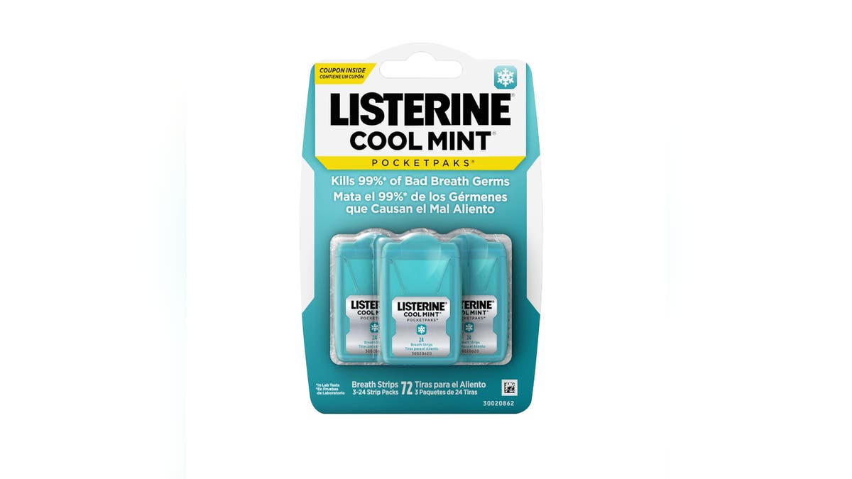 Carry these strips for on-the-go fresh breath.