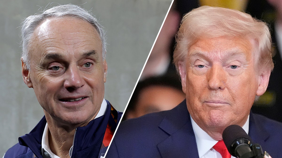 Rob Manfred and Donald Trump