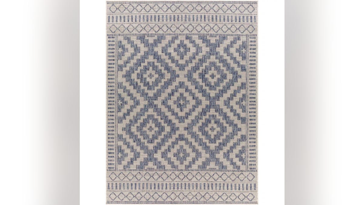 This chevron-printed rug will add a dose of boho style to your room.