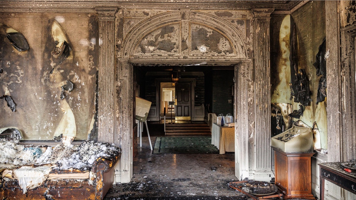 Fire aftermath at Pennsylvania Governor's Residence