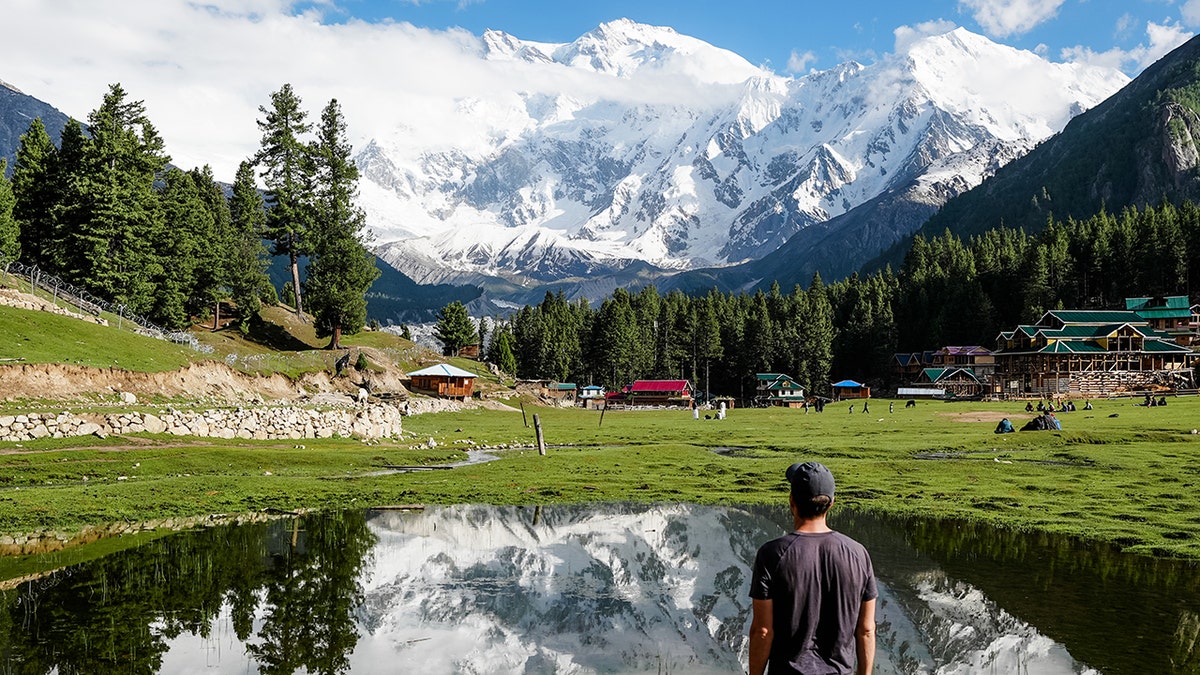 hudson crider looking at pakistan mountain range